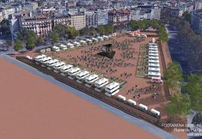 Un site disposé en triangle qui se veut rassembleur, populaire et festif. DR