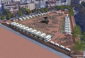 Un site disposé en triangle qui se veut rassembleur, populaire et festif. DR