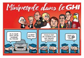 Chaque semaine dans GHI, le dessinateur Christophe Bertschy va appliquer l’esprit des Minipeople  à Genève. DR 