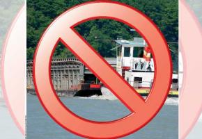 Déchets: le transport fluvial tombe provisoirement à l’eau.