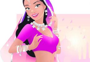 Les danseuses de Bollywood charment le public. 