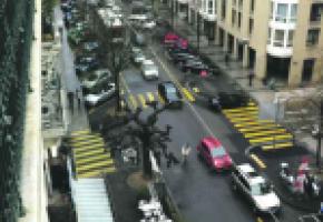 On ne circule plus que sur une seule voie au boulevard Carl-Vogt. 