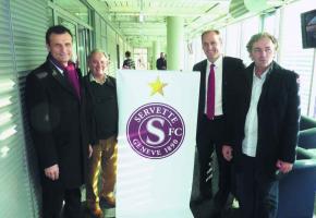 Jean-Marie Fleury, éditeur de GHI et Hugh Quennec, président du Servette FC. 