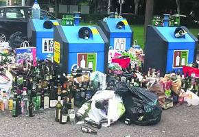 Chemin des Sports, le point de récolte est saturé. 