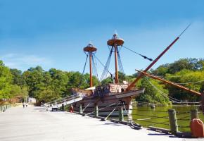 Une réplique de bateau anglais à Jamestown.