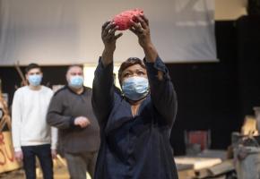 Durant les répétitions, les mesures sanitaires étaient de mise. CAROLE PARODI