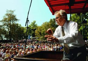 André Charlet lors de la 17e Schubertiade à Porrentruy, en 2011. RTS 