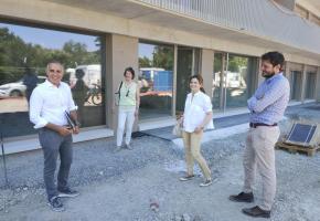 Les travaux s’achèvent dans l’immeuble qui accueillera ses locataires début septembre.  De g.à d.: Federico Neder, Sheila Buemi-Moore, Anne Carron et Thibault de Reure.
