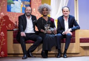 Kad Merad, Claudia Tagbo et Lionel Abelanski. CéLINE NIESZAWER