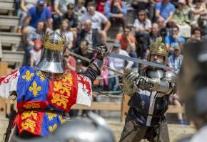 Les joutes équestres restent un incontournable des grandes médiévales d’Andilly. L.HAUSSEGUY 