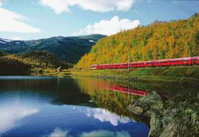 Le train rouge du trajet Oslo-Bergen et vice versa est emblématique. Il donne un excellent aperçu du pays. DR