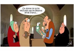 Payer pour être guidé dans sa foie: une méthode pour le moins controversée. DESSIN STEF 