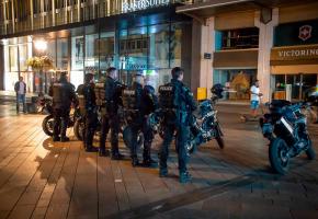 L’imposante mobilisation policière dans  les Rues-Basses. STéPHANE CHOLLET 