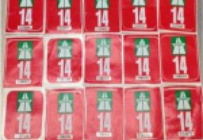 Les vignettes manipulées et 5 talons. DR 