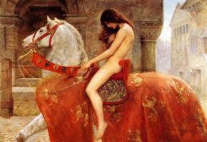 Le propriétaire du pub refuse de changer le nom de son établissement. En médaillon, la légendaire Lady Godiva. DR 