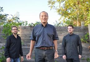 Moncef Genoud, entouré de ses nouveaux partenaires. DR 