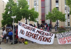 Lors des manifestations de soutien aux migrants des Tattes. DR 