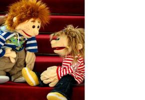 Théo et Popette en grande discussion. DR 