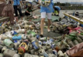 La dernière opération «Net’Léman», en 2014, avait permis de récolter 13 tonnes de déchets. Qu’en sera-t-il cette année? DR 