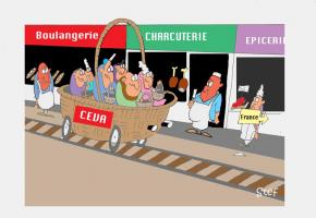 Faire ses courses à Annemasse? Un réflexe de nombreux Genevois qui provoque la grogne des commerçants. STEF 