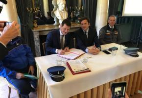 Pierre Maudet et Guillaume Barazzone unis pour la sécurité. GHI 