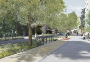 Vers une cohabitation entre voitures, vélos et piétons. ADR-ARCHIGRAPHIE.CH 