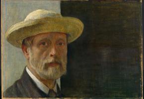 Barthélémy Menn réalisa cet «Autoportrait  au chapeau de paille» vers 1867. MAH/J.-M- YERSIN Barthélémy Menn peignit ce «Verger près de Sion», entre 1855 et 1865. MAH/J.-M. YERSIN 