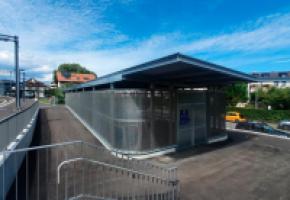 La vélostation flambant neuve se situe au bout du quai en direction de Genève. VILLE DE VERSOIX 