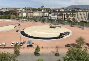 Au total, une surface de près de 4000 m2 sera goudronnée. (Francis Haller)