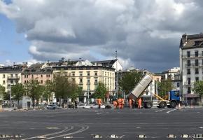 L’emplacement du chapiteau a été recouvert d’enrobés bitumeux recyclés. FRANCIS HALLER