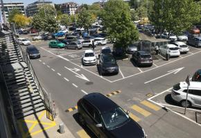 La fan zone occupera trois soirs durant une partie (15’000 m2) du parking. FRANCIS HALLER