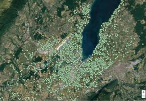 La carte des avis et dérogations liés à l’abattage d’arbres dans le canton en 2019, selon le site PilierPublic. PILIERPUBLIC.COM