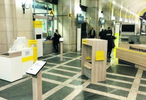 La filiale de Genève Mont-Blanc dispose désormais d’un «Poste-Bar». LA POSTE