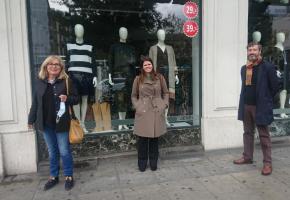 Les conseillers municipaux Michèle Roullet, cheffe de groupe PLR, la PDC Isabelle Harsch 