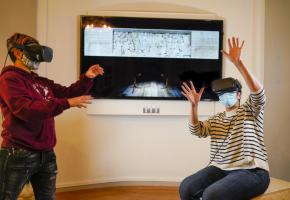 Une expérience en réalité virtuelle transporte les visiteurs à bord du vaisseau «Mayflower». Cap sur le Nouveau Monde en 1620. NICOLAS RIGHETTI