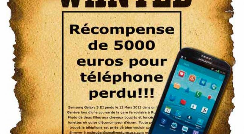 Un Texan offre 5000 euros pour son natel perdu