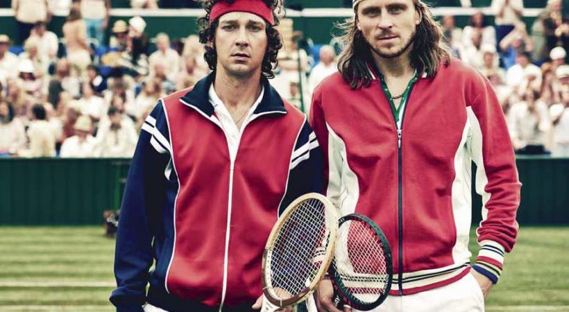 Les comédiens Sverrir Gudnason et Shia LaBeouf incarnent respectivement Björn Borg et John McEnroe. ELITE FILM