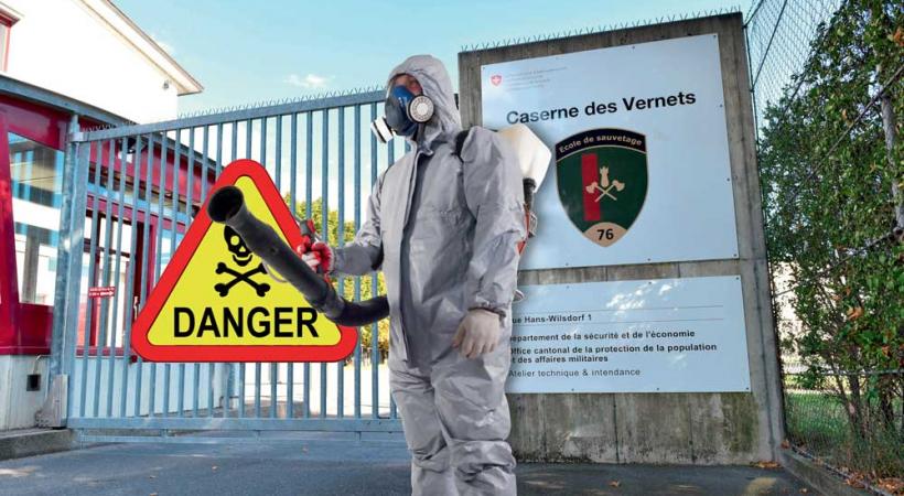 Les terrains de la caserne des Vernets sont analysés afin de savoir s’il faut procéder  à une dépollution ou une décontamination. PASCAL BITZ 