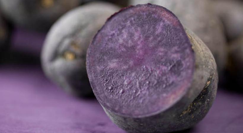 Chips de patates violettes