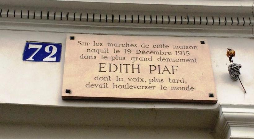 72, rue de Belleville, naissance, sur le trottoir (selon la légende), d’un futur mythe. François Kneuss