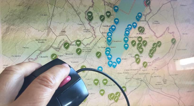 Pointer sur la carte les richesses naturelles du canton, selon les envies de découverte. DR