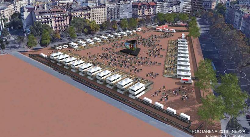 Un site disposé en triangle qui se veut rassembleur, populaire et festif. DR