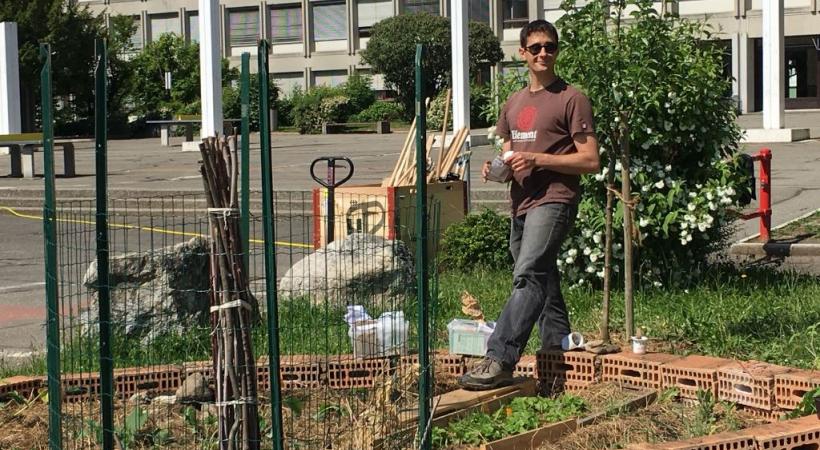 Le petit coin de jardin imaginé par Cyril, le prof de bio, est un formidable outil pédagogique.dr
