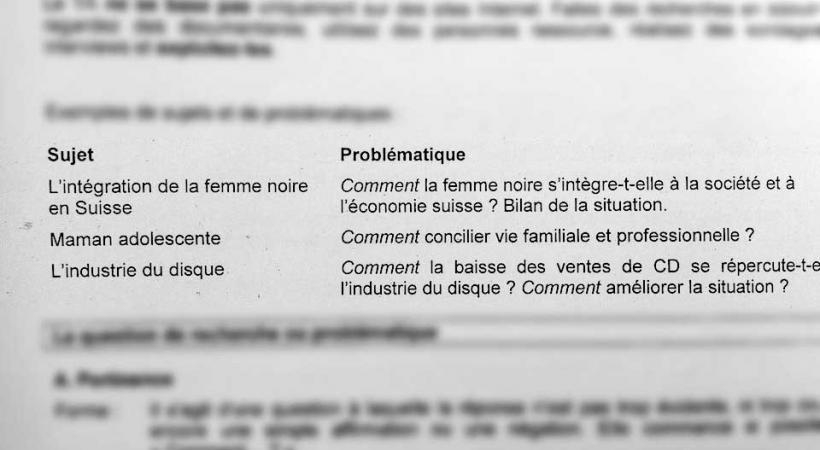 L’extrait de l’énoncé controversé. DR