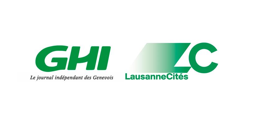 Logos GHI et Lausanne Cités. dr