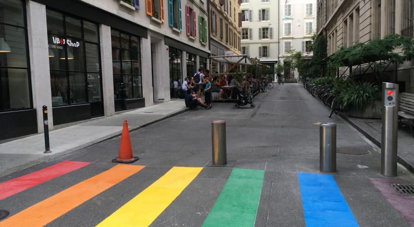 Un passage piétons dans la petite rue Lissignol. DR