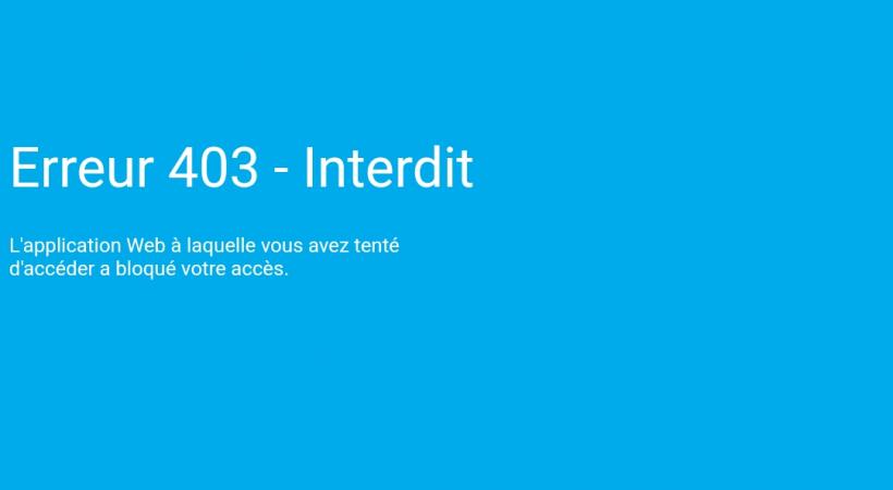 Capture d'écran du message d'erreur qui apparaît lorsqu'on tente de se connecter.