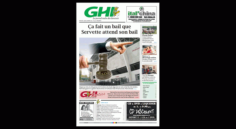 Notre Une du mercredi 08 novembre 2017. DR