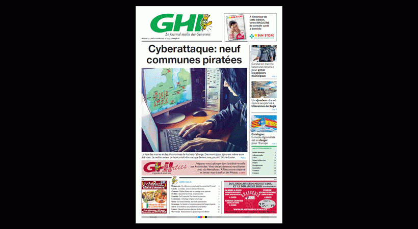 Notre Une du mercredi 25 octobre 2017. DR