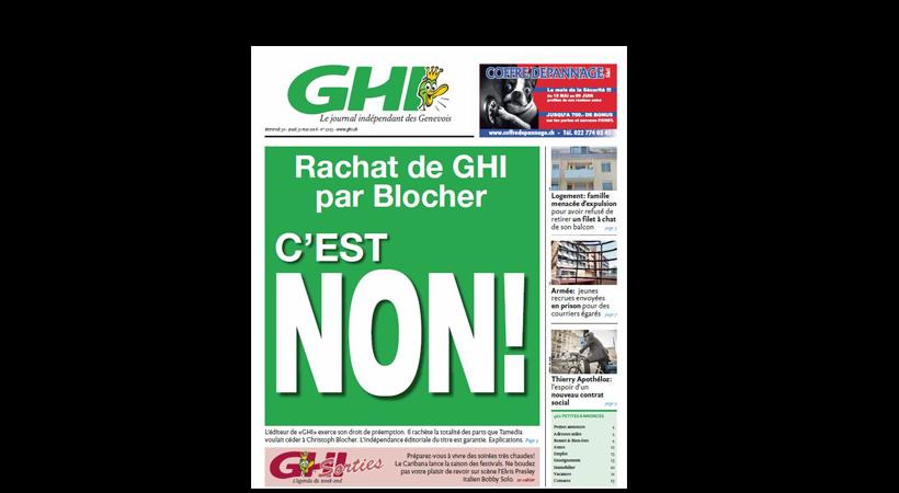 L'éditeur de GHI exerce son droit de préemption. Il rachète la totalité des parts de Tamédia.